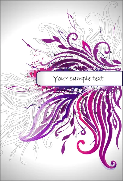Illustration florale vectorielle violette — Image vectorielle
