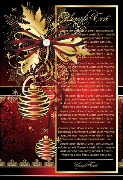 Illustration vectorielle de Noël rouge — Image vectorielle