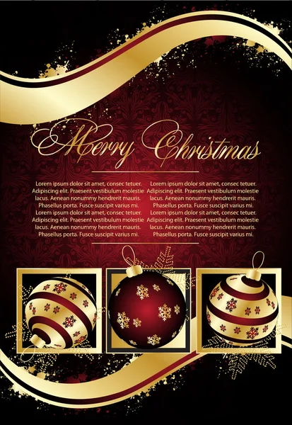 Ilustración de Navidad para la tarjeta de felicitación — Archivo Imágenes Vectoriales