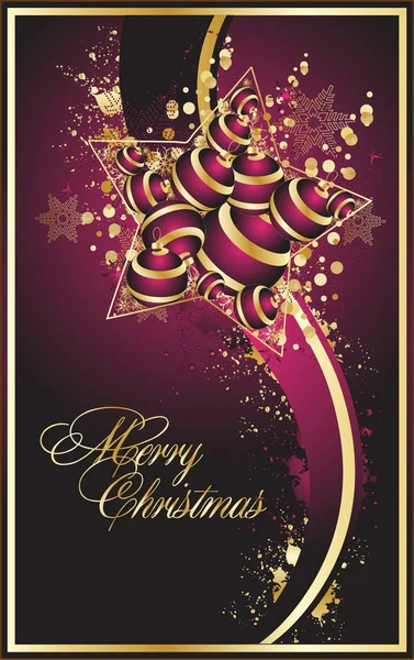 紫罗兰色的圣诞背景 — 图库矢量图片