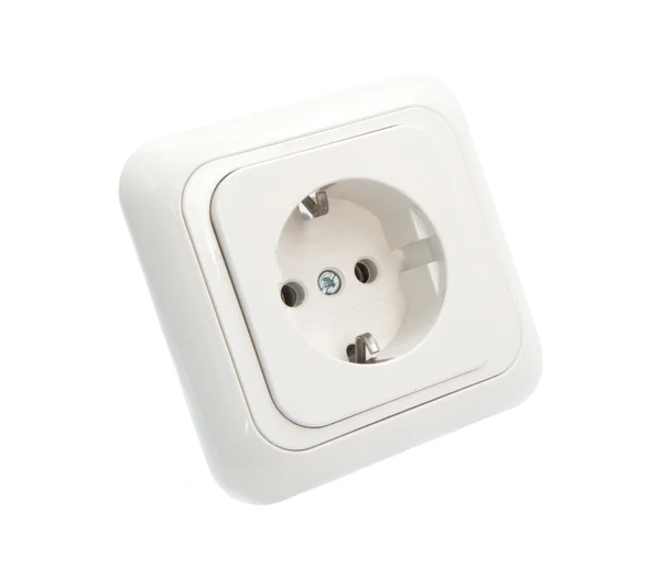 stock image White Power Outlet and socket isolated