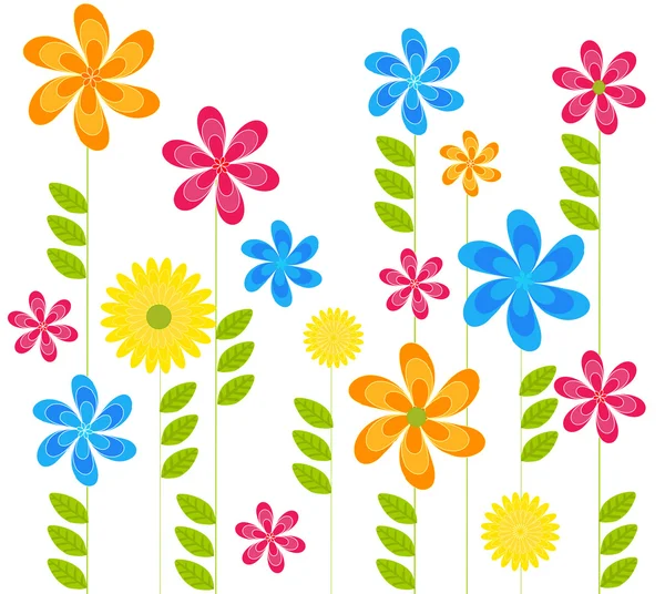 Flores Primavera — Archivo Imágenes Vectoriales