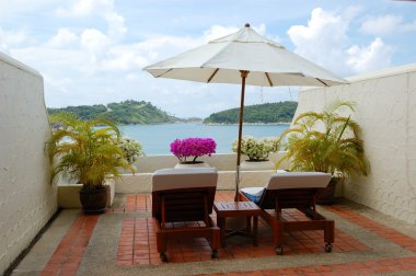 deniz görünümü alan lüks villa, phuket, Tayland