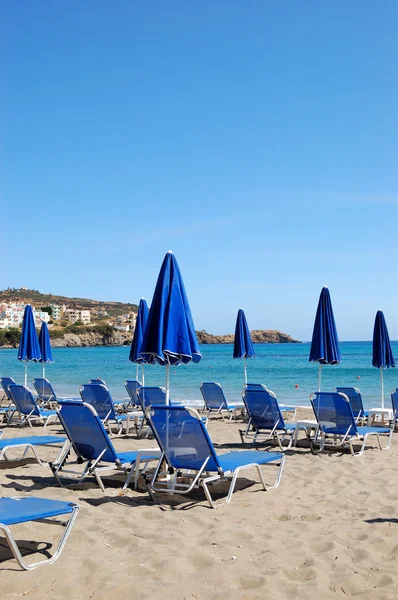 Plaża luksusowego hotelu, Kreta, Grecja — Zdjęcie stockowe