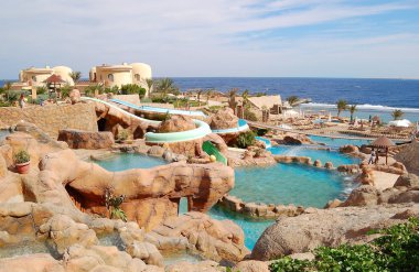 popüler hotel, sharm el sheikh, Mısır sahilde su parkı