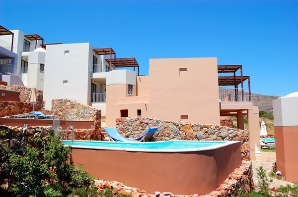 Pool på lyx villa, Kreta, Grekland — Stockfoto
