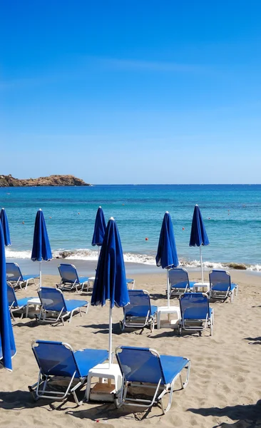 Pláž luxusního hotelu, Kréta, Řecko — Stock fotografie