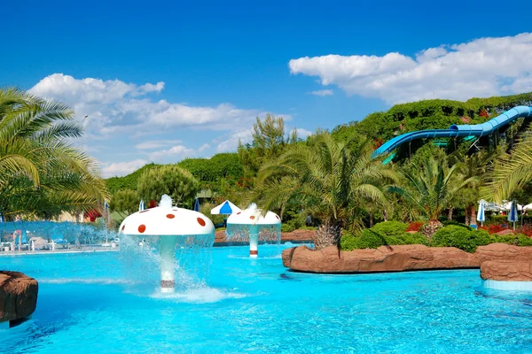 Waterpark Lyxiga Hotel Antalya Turkiet — Stockfoto