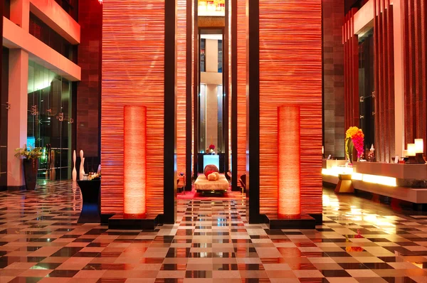 Modern Lobby Interior Night Illumination Pattaya Thailand — Stock Photo, Image