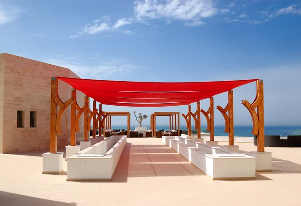 Modern hut at the luxury hotel, Crete, Greece