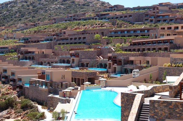 Piscina Con Vistas Mar Hotel Lujo Creta Grecia — Foto de Stock