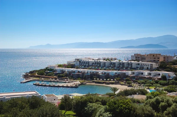 Пляж Виллы Роскошного Отеля Крит Греция — стоковое фото