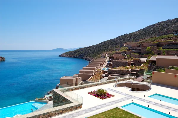 Зона Отдыха Роскошном Отеле Крит Греция — стоковое фото