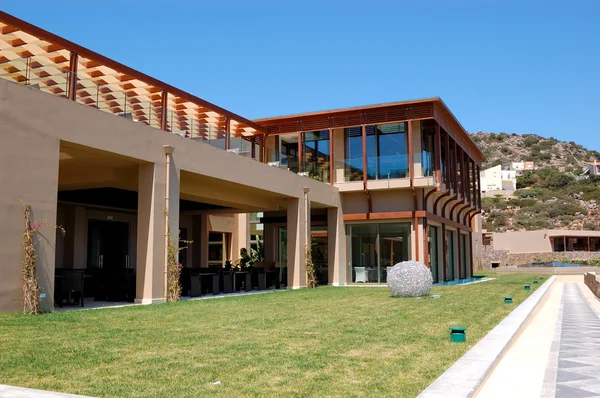 Moderna Byggnaden Den Lyxiga Hotell Kreta Grekland — Stockfoto
