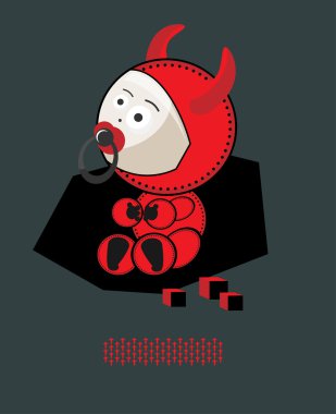 Baby devil A clipart