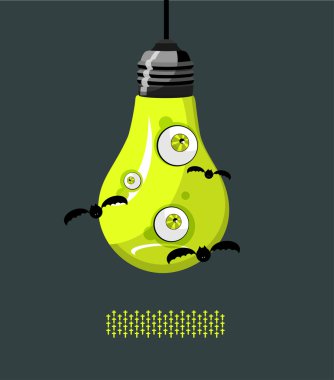 Lamp with eyes A clipart