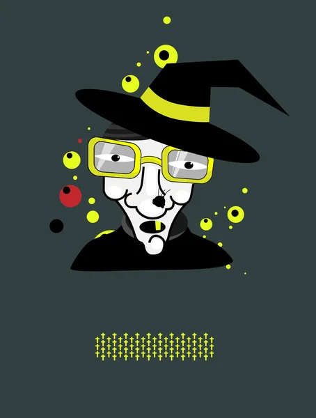 stock vector Old witch A