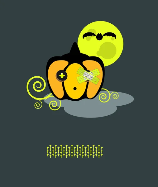 Citrouille borgne A — Image vectorielle