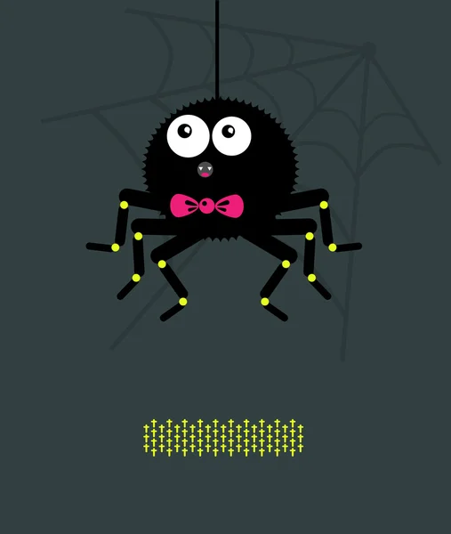 stock vector Spider with a bow A