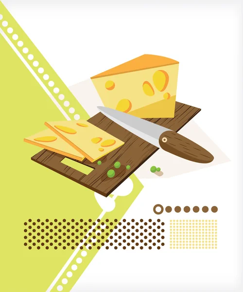 Cheese sliced — Stock Vector