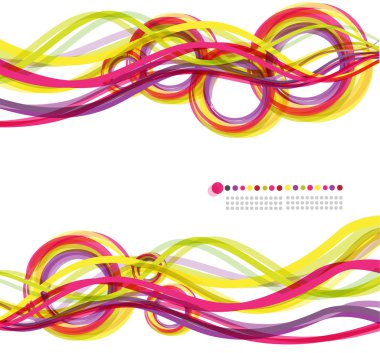 Dual Brush waves and rings clipart