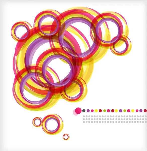 Colored rings. Abstraction — Stock Vector