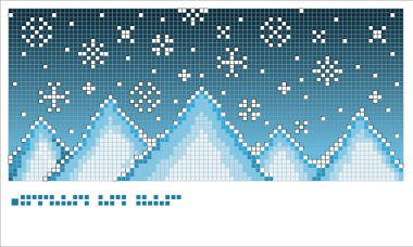 Slopes of the mountains with snow clipart