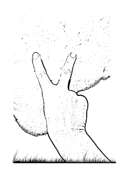 Arbre à main A — Image vectorielle
