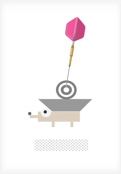 stock vector Hedgehog and dart A