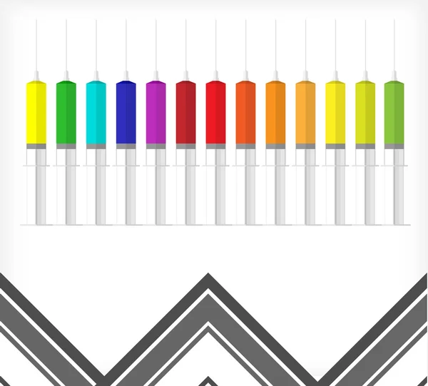Seringues couleur de fond A — Image vectorielle