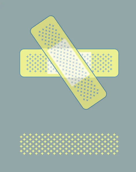 Poster patches Kruis een — Stockvector
