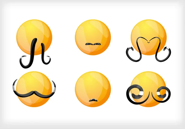 Souris. Un ensemble de moustaches — Image vectorielle
