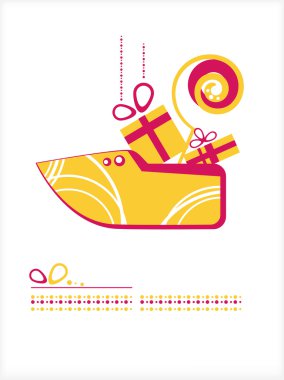St. Nicholas Day. Shoe with gifts clipart