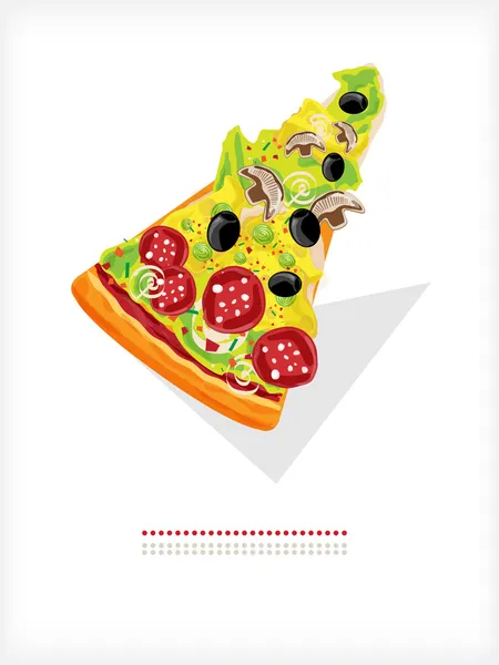 一片披萨 — 图库矢量图片
