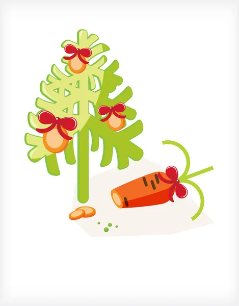 Tranches d'arbre de carotte — Image vectorielle