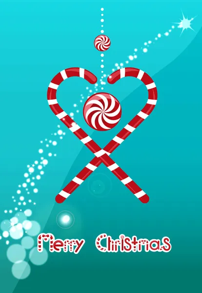 Corazón de caramelos de Navidad — Archivo Imágenes Vectoriales