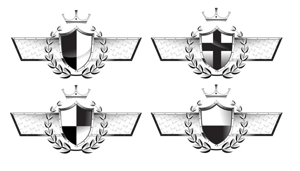 Emblemas Protección del metal — Archivo Imágenes Vectoriales