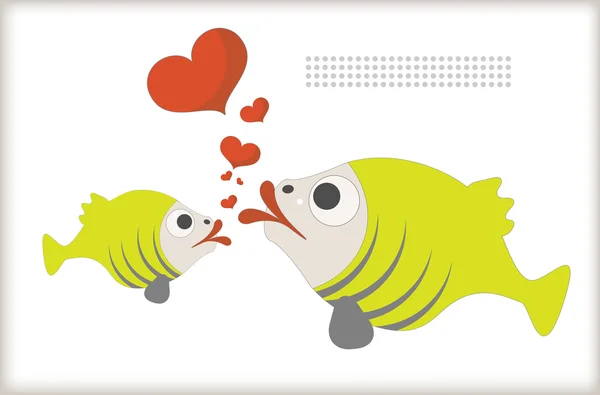 魚の恋人 — ストックベクタ