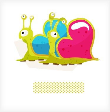 Lovers snail 2 clipart