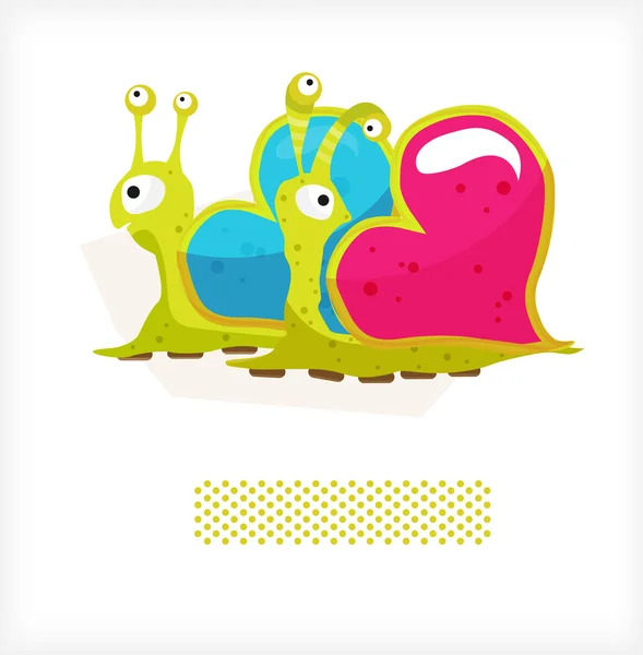 Lovers snail 2 — Stock Vector