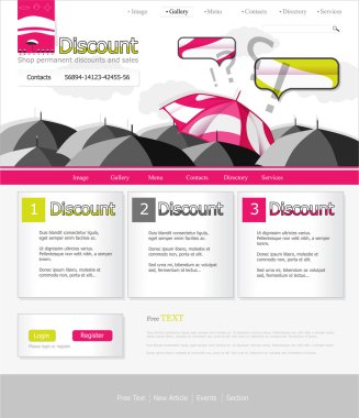 Website pink umbrella clipart