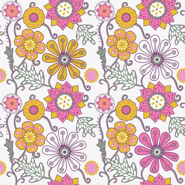 Patrón Sin Costura Floral — Archivo Imágenes Vectoriales