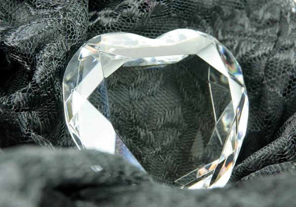Heartshaped crystal — Stockfoto