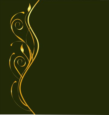 Elegant vector black and gold background clipart