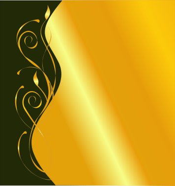 Elegant vector golden background clipart