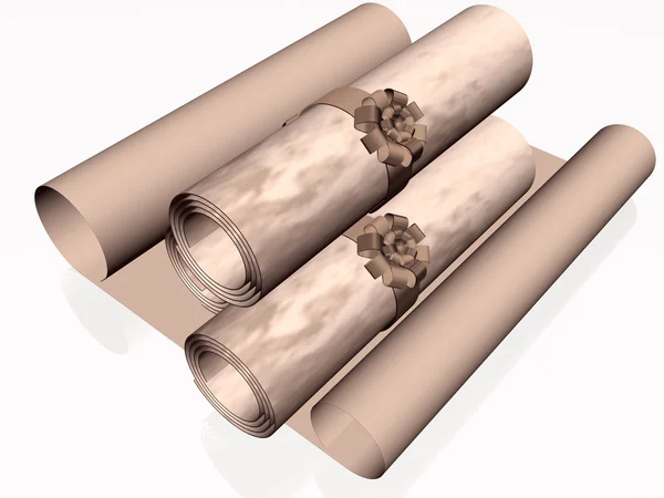Parchment rolls — Stock Photo, Image