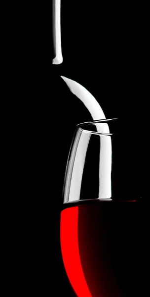 Abstracte wijnglas en fles — Stockfoto