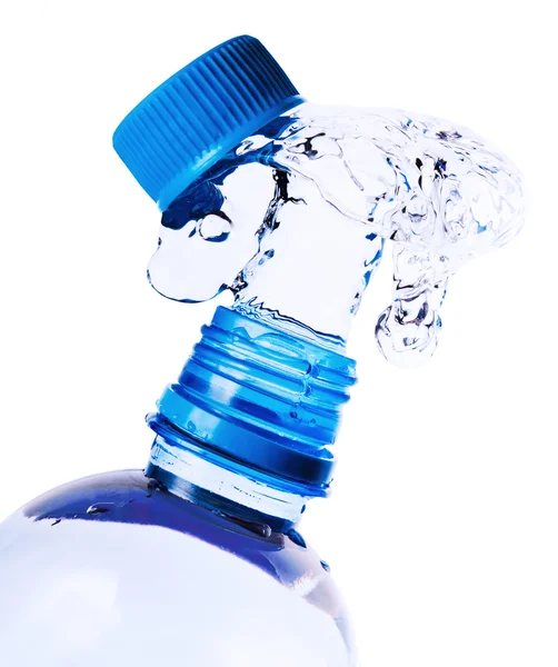Pure Water Flows Plastic Bottle — Stock Photo, Image
