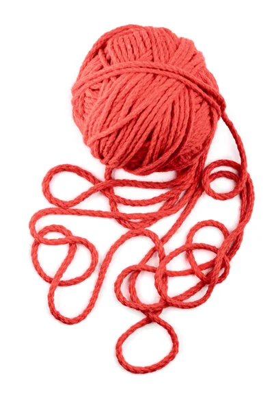 Isolated Red Skein White Background — Stock Photo, Image