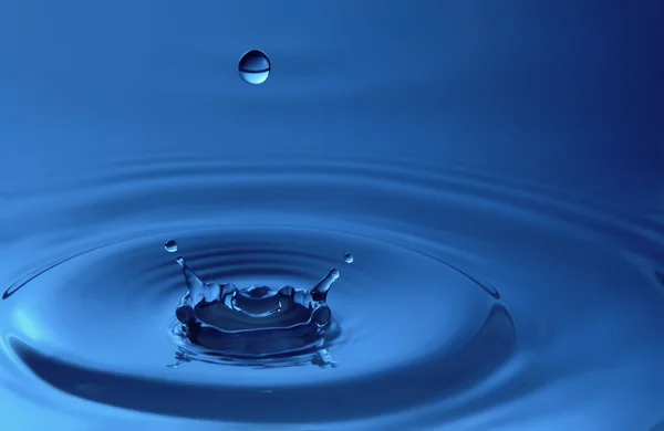 Macro Van Blauw Water Splash — Stockfoto